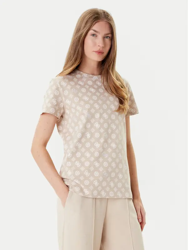 Guess Guess T-shirt V5YI04 I3Z14 Bež Regular Fit