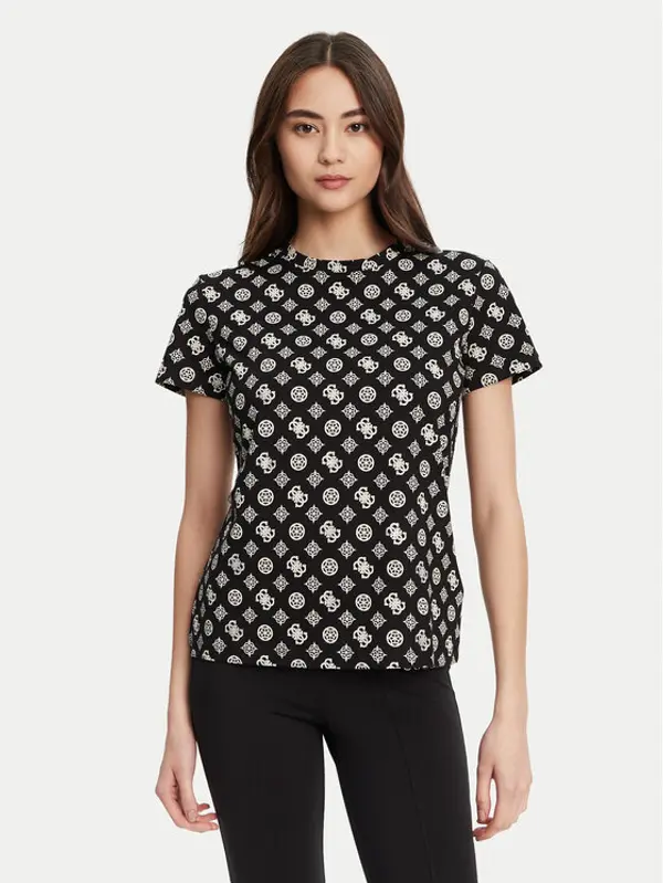Guess Guess T-shirt V5YI04 I3Z14 Crna Regular Fit