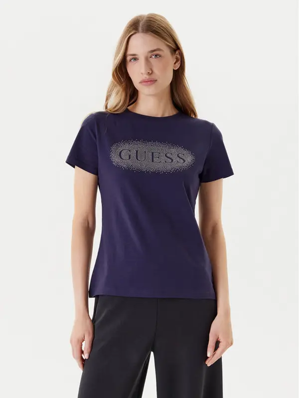 Guess Guess T-shirt V5YI08 J1314 Tamnoplava Regular Fit