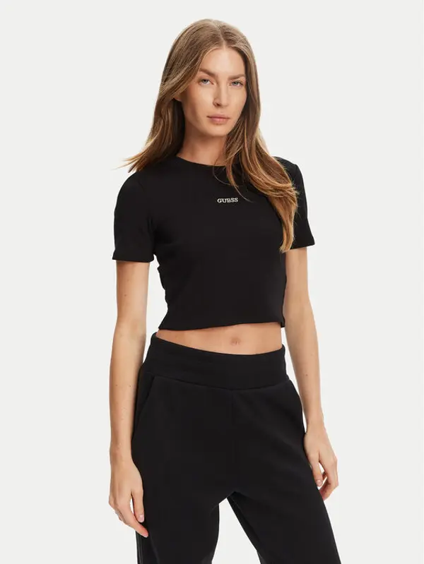 Guess Guess T-shirt V5YP08 K8RT2 Crna Slim Fit