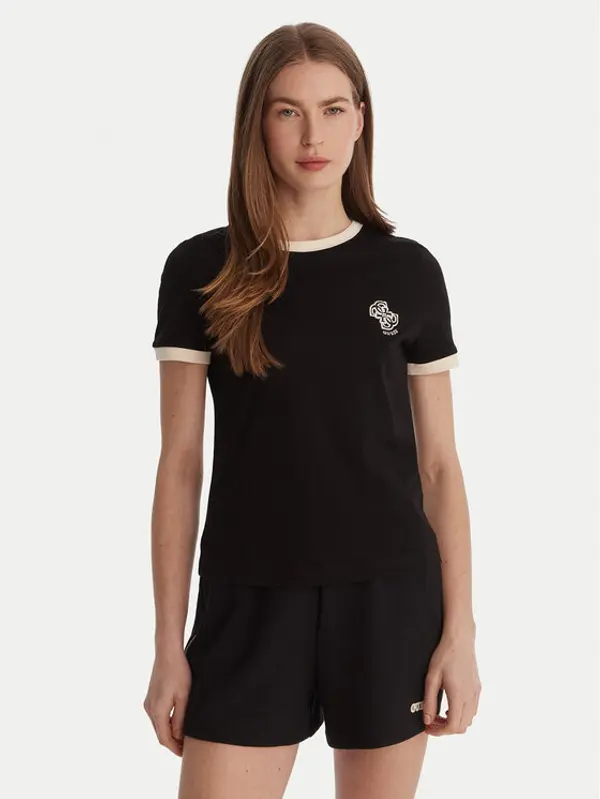 Guess Guess T-shirt V6GI05 K2966 Crna Regular Fit