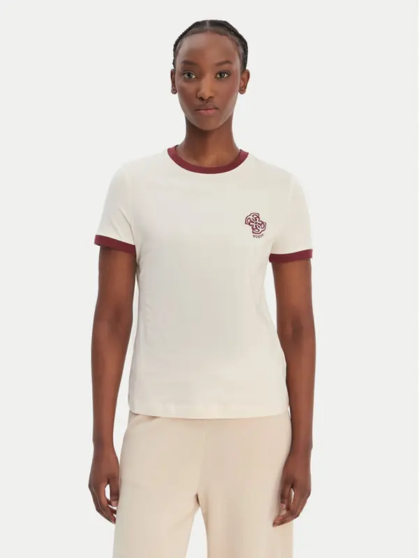 Guess Guess T-shirt V6GI05 K2966 Écru Regular Fit