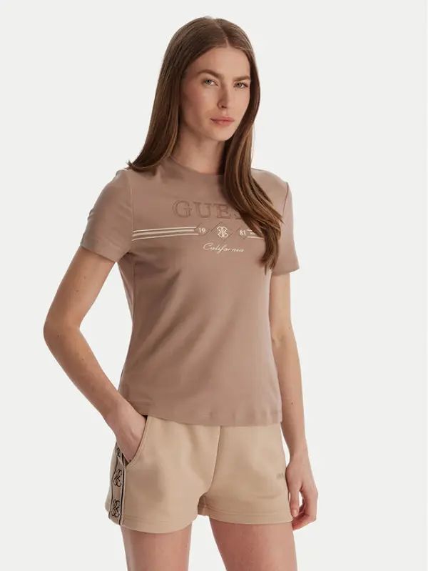 Guess Guess T-shirt V6GI06 K2967 Bež Regular Fit