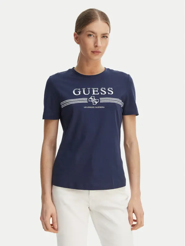Guess Guess T-shirt V6GI07 K2968 Crna Regular Fit