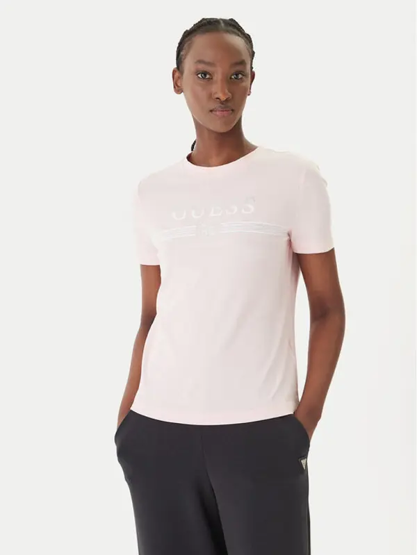Guess Guess T-shirt V6GI07 K2968 Ružičasta Regular Fit
