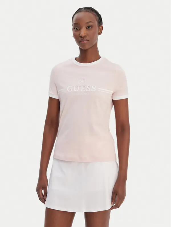 Guess Guess T-shirt V6GI08 K2975 Ružičasta Regular Fit