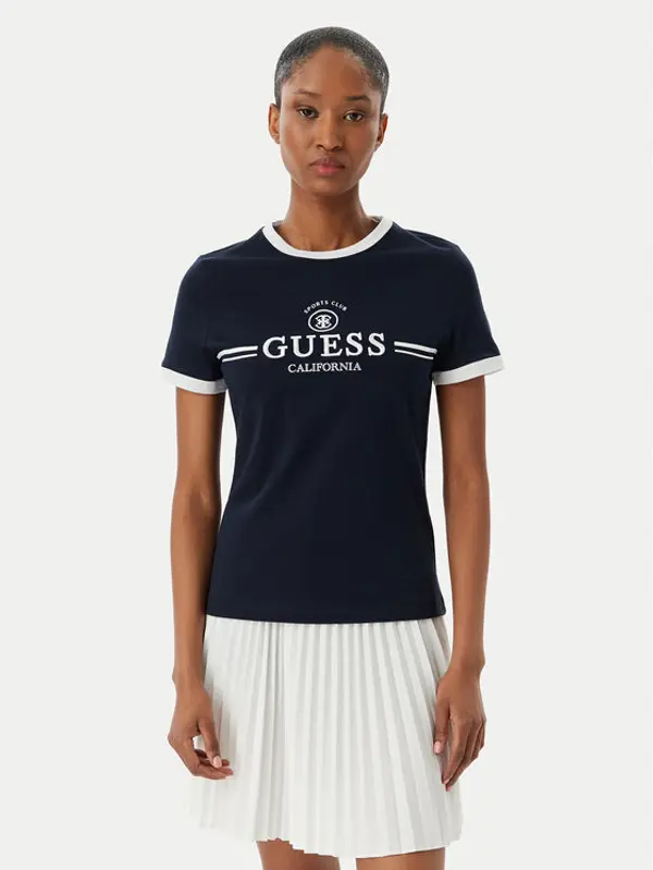 Guess Guess T-shirt V6GI08 K2975 Tamnoplava Regular Fit