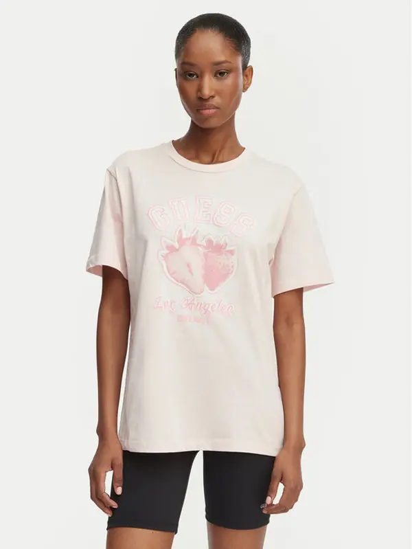 Guess Guess T-shirt V6GI14 K2981 Svijetlo roza Relaxed Fit