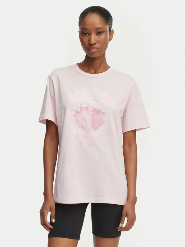 Guess Guess T-shirt V6GI14 K2981 Svijetlo roza Relaxed Fit