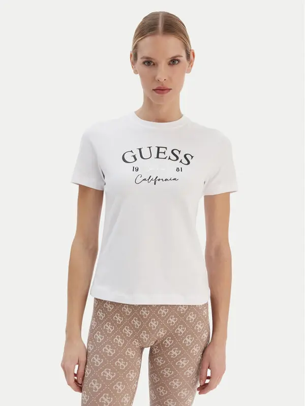 Guess Guess T-shirt V6RI02 J1314 Bijela Regular Fit