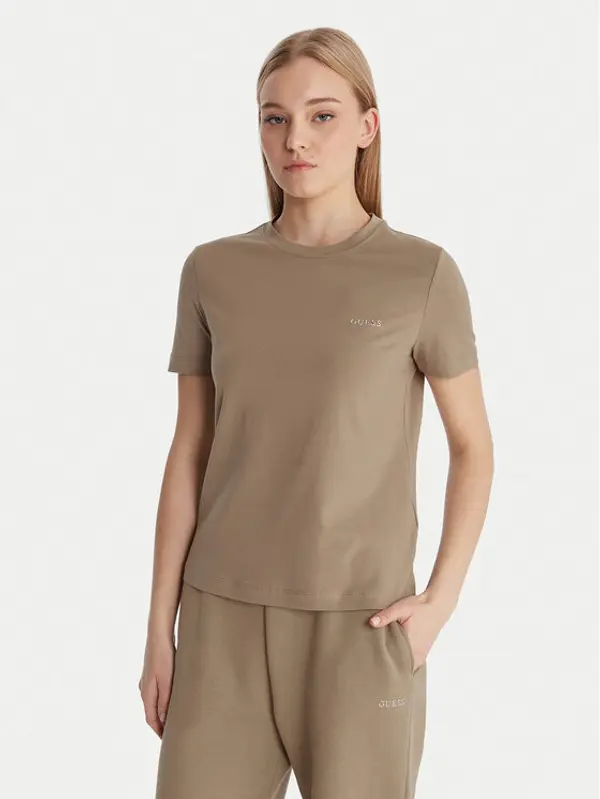 Guess Guess T-shirt V6RI07 J1314 Bež Regular Fit