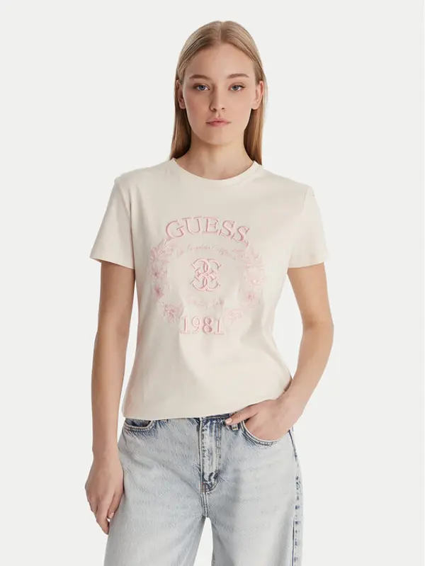 Guess Guess T-shirt V6RI12 J1314 Bijela Regular Fit