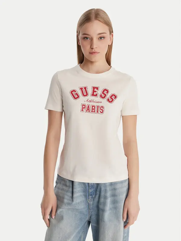 Guess Guess T-shirt V6RI15 J1314 Bijela Regular Fit