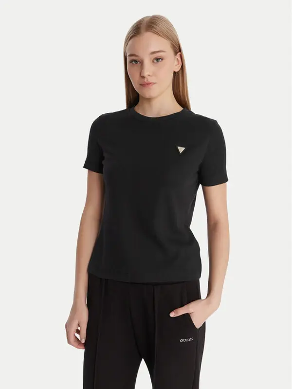 Guess Guess T-shirt V6RI17 KD741 Crna Regular Fit