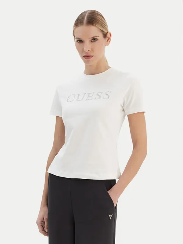 Guess Guess T-shirt V6RI20 J1314 Bijela Regular Fit
