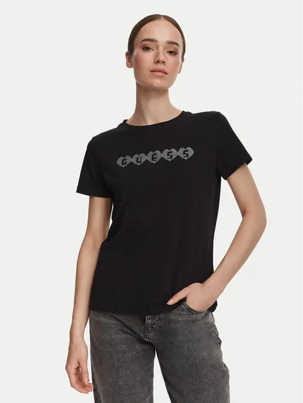 Guess Guess T-shirt V6YI08 K4689 Crna Regular Fit