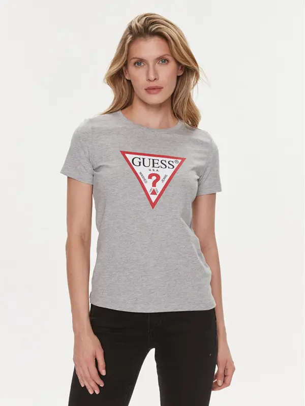 Guess Guess T-shirt W1YI1 BI3Z14 Siva Slim Fit