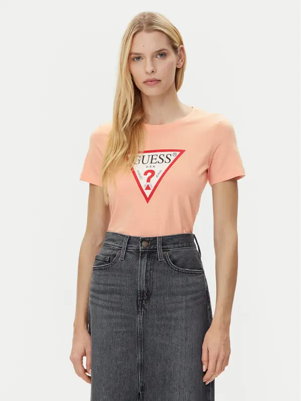 Guess Guess T-shirt W1YI1B I3Z14 Koraljna Regular Fit