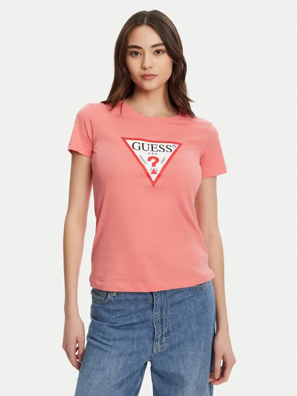 Guess Guess T-shirt W1YI1B I3Z14 Koraljna Regular Fit