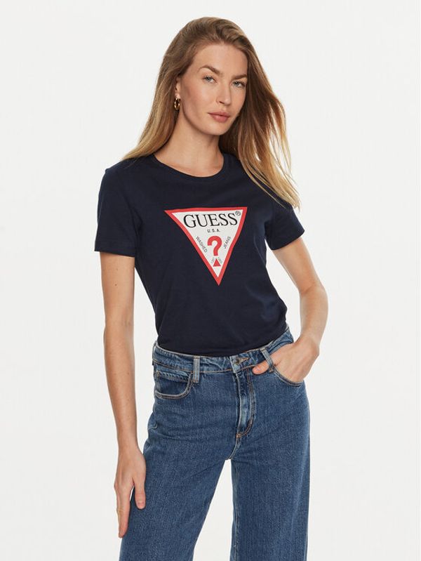 Guess Guess T-shirt W1YI1B I3Z14 Tamnoplava Regular Fit