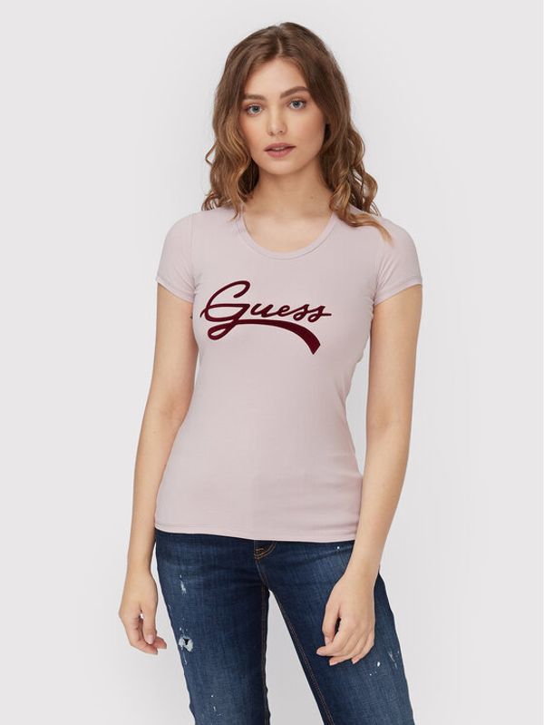 Guess Guess T-shirt W2BI66 J1311 Ljubičasta Regular Fit