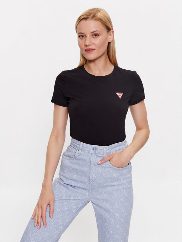 Guess Guess T-shirt W2YI44 J1314 Crna Slim Fit