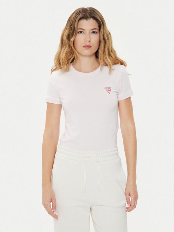 Guess Guess T-shirt W2YI44 J1314 Ružičasta Slim Fit