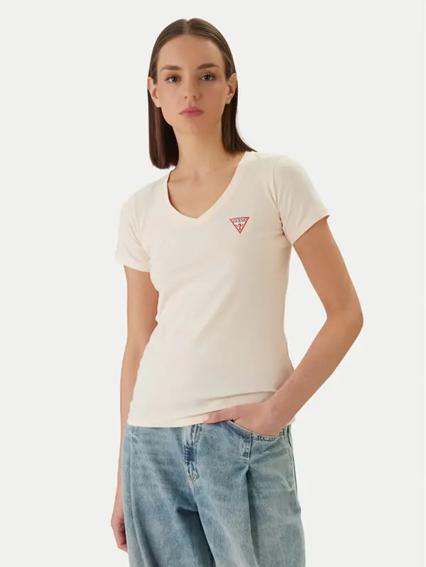 Guess Guess T-shirt W2YI45 J1314 Narančasta Slim Fit