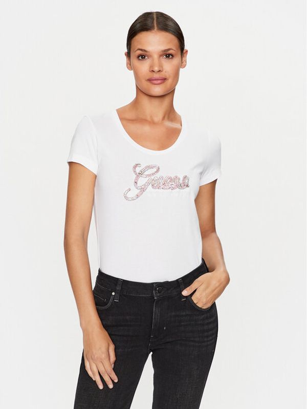 Guess Guess T-shirt W3YI36 J1314 Bijela Slim Fit
