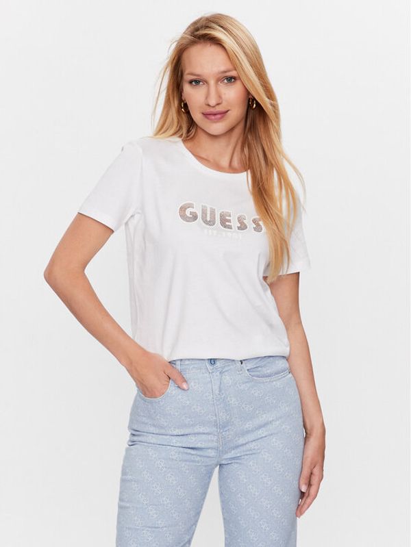 Guess Guess T-shirt W3YI39 I3Z14 Bijela Regular Fit