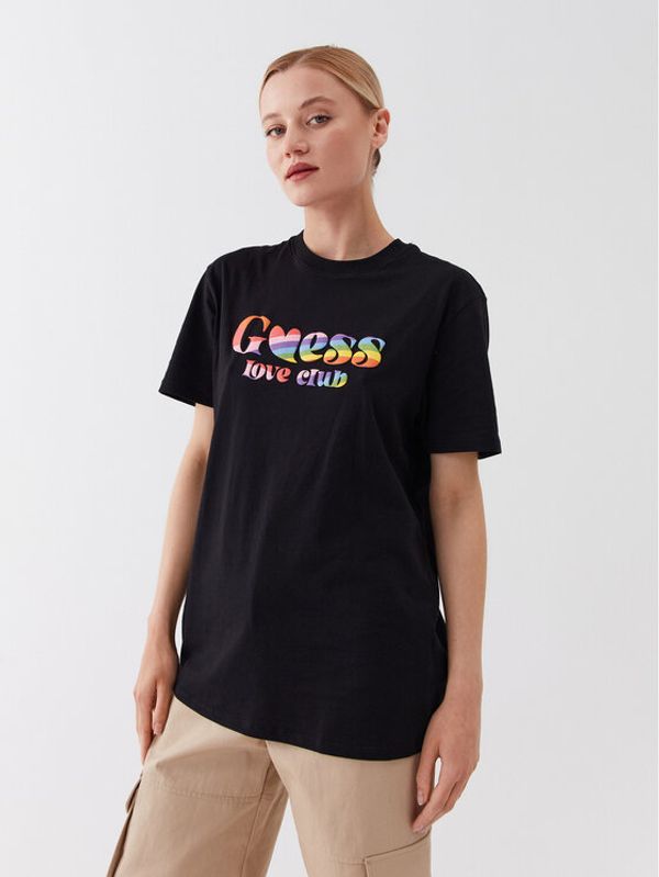 Guess Guess T-shirt W3YI53 K9RM1 Crna Regular Fit