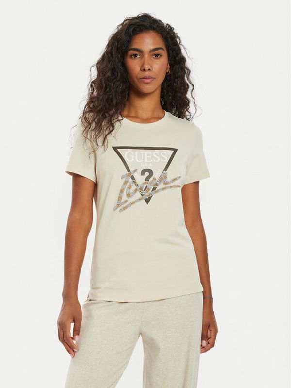 Guess Guess T-shirt W4BI20 I3Z14 Bež Regular Fit