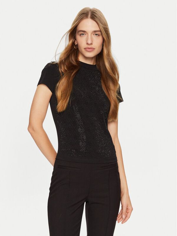 Guess Guess T-shirt W4BI26 J1314 Crna Slim Fit