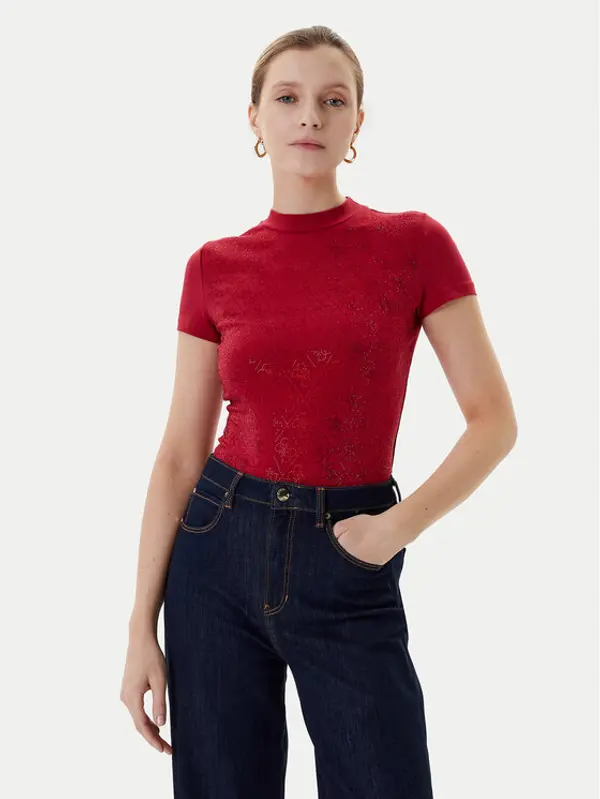 Guess Guess T-shirt W4BI26 J1314 Tamnocrvena Regular Fit