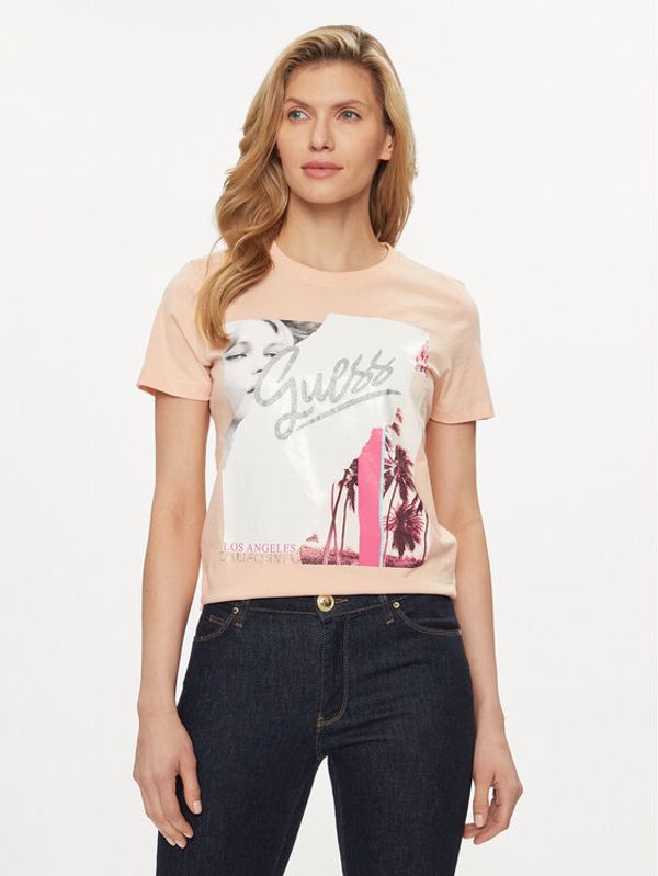 Guess Guess T-shirt W4GI17 I3Z14 Bež Regular Fit