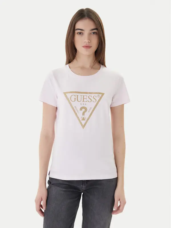 Guess Guess T-shirt W4RI69 J1314 Ružičasta Regular Fit