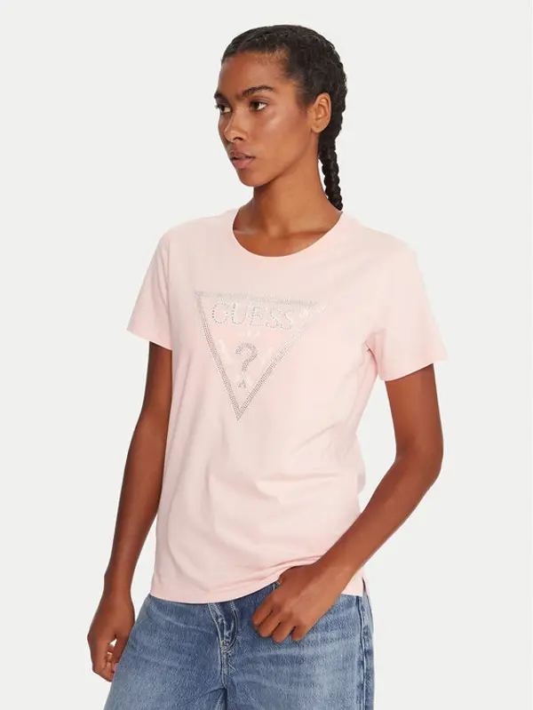 Guess Guess T-shirt W5BI18 I3Z14 Ružičasta Regular Fit