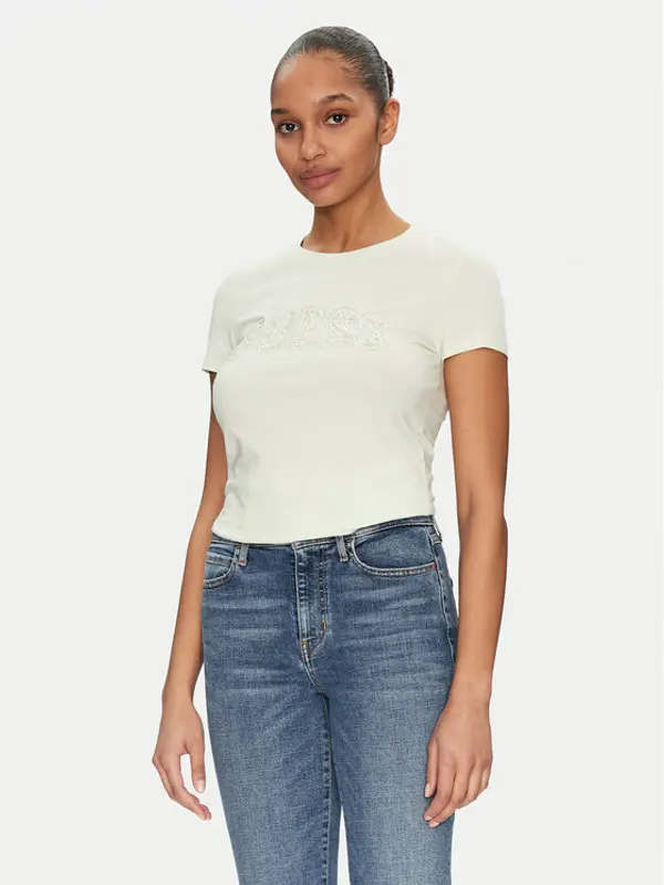 Guess Guess T-shirt W5GI04 J1314 Žuta Slim Fit