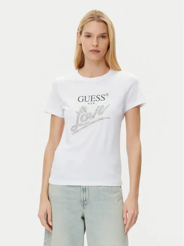 Guess Guess T-shirt W5GI05 I3Z14 Bijela Regular Fit