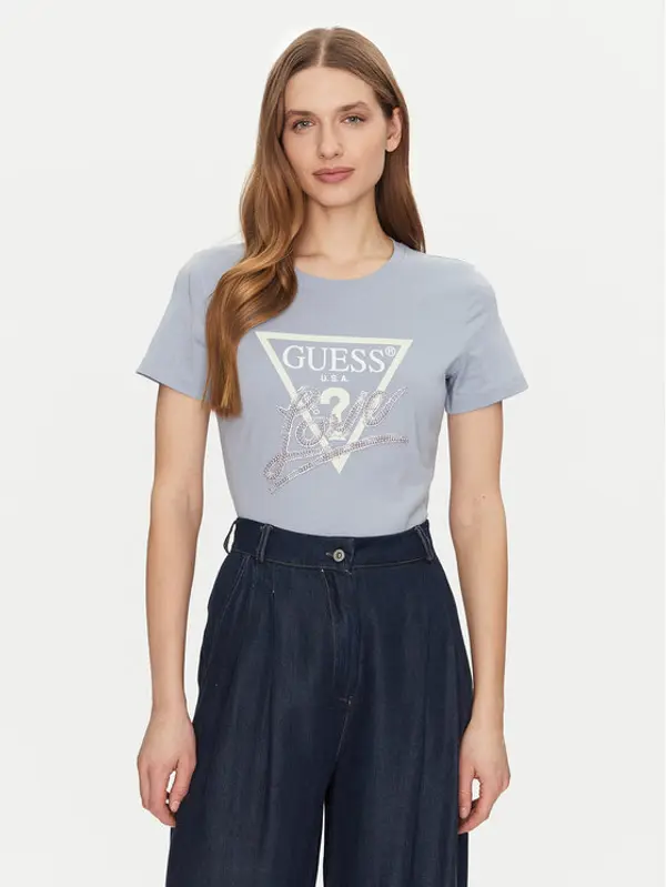 Guess Guess T-shirt W5GI05 I3Z14 Svijetloplava Regular Fit