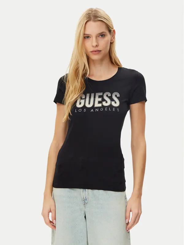 Guess Guess T-shirt W5GI14 J1314 Crna Regular Fit