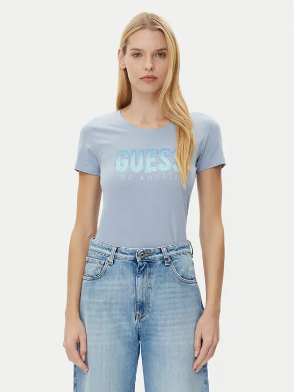 Guess Guess T-shirt W5GI14 J1314 Plava Regular Fit