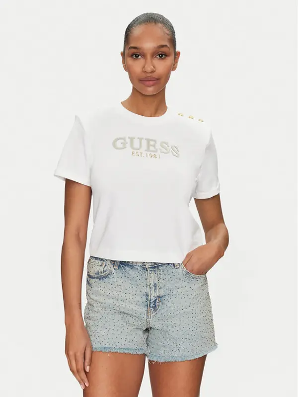 Guess Guess T-shirt W5GI15 K8FQ4 Bijela Regular Fit