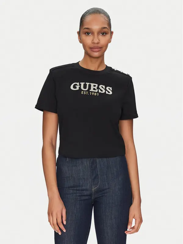 Guess Guess T-shirt W5GI15 K8FQ4 Crna Regular Fit