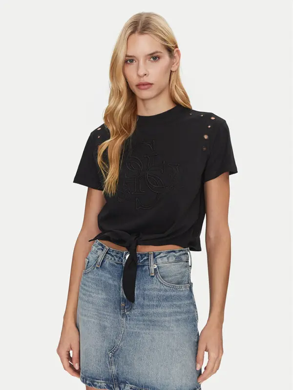 Guess Guess T-shirt W5GI18 I3Z14 Crna Regular Fit