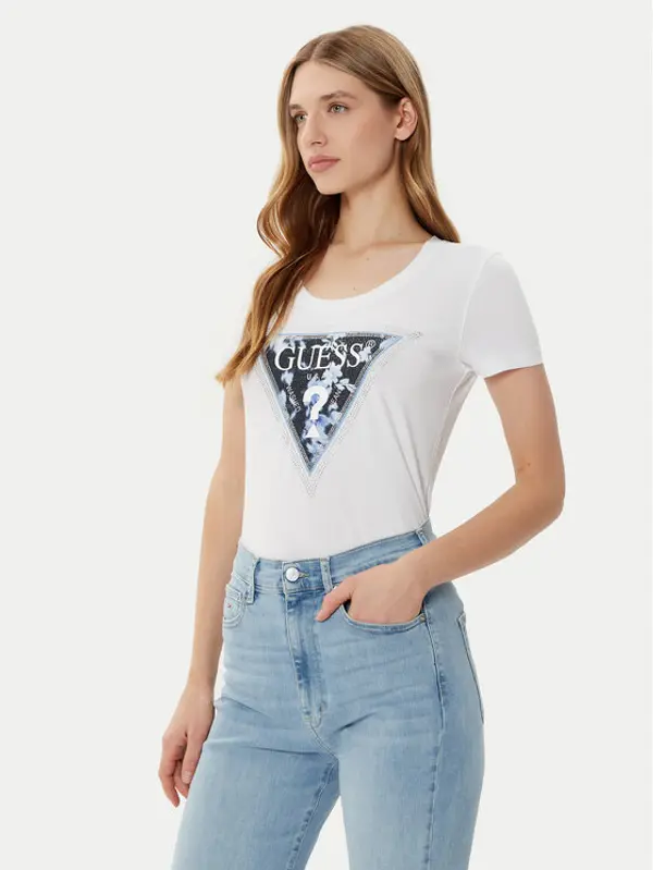 Guess Guess T-shirt W5RI00 J1314 Bijela Regular Fit