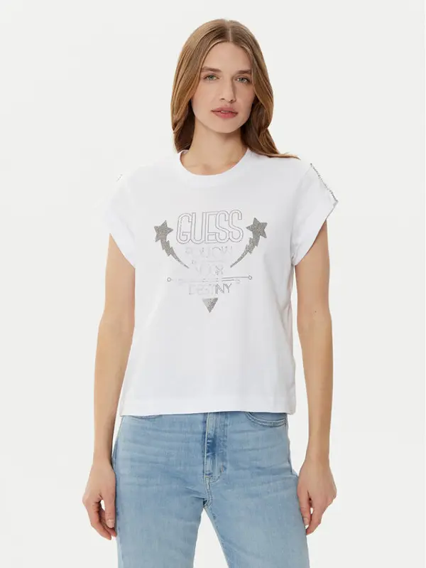 Guess Guess T-shirt W5RI06 I3Z14 Bijela Regular Fit