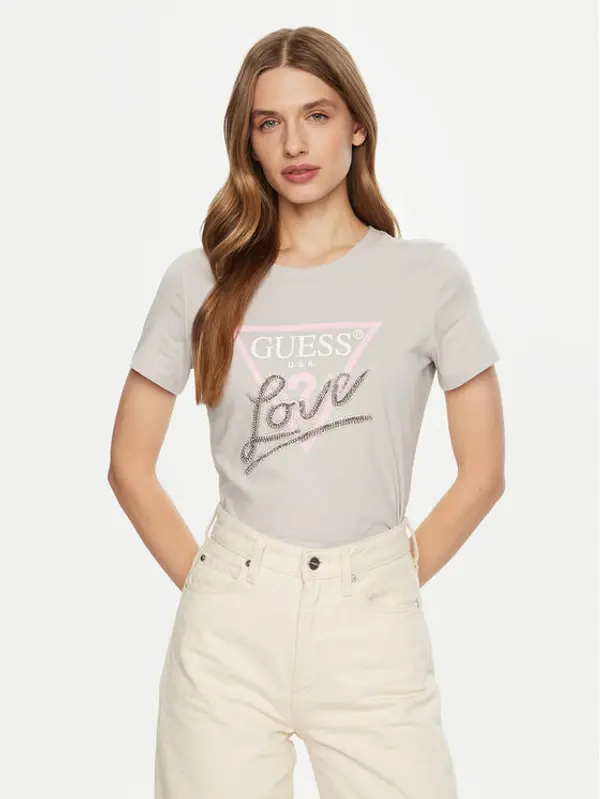 Guess Guess T-shirt W5RI10 I3Z14 Siva Regular Fit