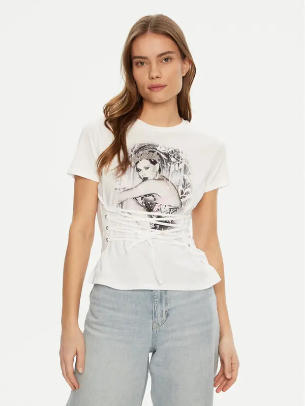 Guess Guess T-shirt W5RI32 K9RM1 Bijela Regular Fit