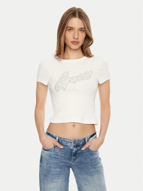 Guess Guess T-shirt W5RI68 KA0H1 Bijela Regular Fit